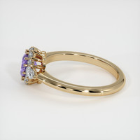 0.64 Ct. Color Change Sapphire Ring, 14K Yellow Gold 4
