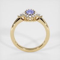 0.63 Ct. Purplish Blue Sapphire Ring, 18K Yellow Gold 3