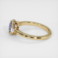 0.63 Ct. Purplish Blue Sapphire Ring, 18K Yellow Gold 4