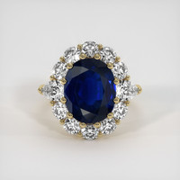 5.75 Ct. Sapphire Ring, 18K Yellow Gold 1