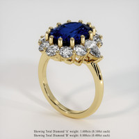 5.75 Ct. Sapphire Ring, 18K Yellow Gold 2
