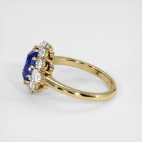 2.47 Ct. Blue Sapphire Ring, 18K Yellow Gold 4