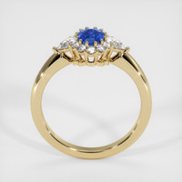 0.51 Ct. Blue Sapphire Ring, 18K Yellow Gold 3