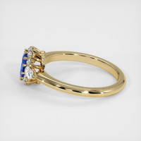 0.51 Ct. Blue Sapphire Ring, 18K Yellow Gold 4
