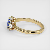 0.75 Ct. Blue Sapphire Ring, 18K Yellow Gold 4