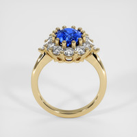 3.07 Ct. Blue Sapphire Ring, 18K Yellow Gold 3