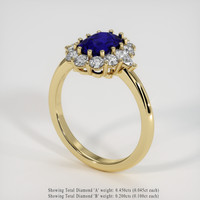1.60 Ct. Blue Sapphire Ring, 18K Yellow Gold 2
