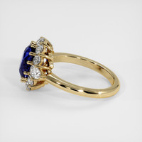 3.12 Ct. Blue Sapphire Ring, 18K Yellow Gold 4