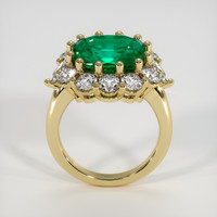 7.62 Ct. Emerald Ring, 18K Yellow Gold 3