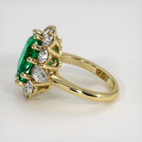 7.62 Ct. Emerald Ring, 18K Yellow Gold 4