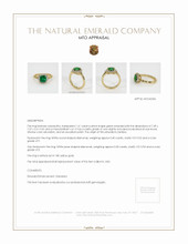 Emerald Ring 1.61 Ct., 18K Yellow Gold Appraisal