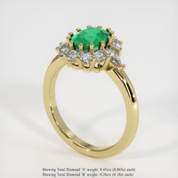 1.24 Ct. Emerald Ring, 18K Yellow Gold 2