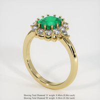 1.82 Ct. Emerald Ring, 18K Yellow Gold 2