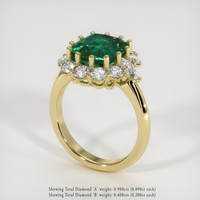 4.07 Ct. Emerald Ring, 18K Yellow Gold 2
