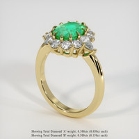 1.44 Ct. Emerald Ring, 18K Yellow Gold 2