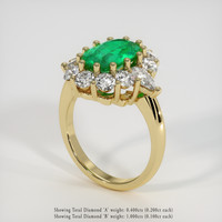 1.76 Ct. Emerald Ring, 18K Yellow Gold 2