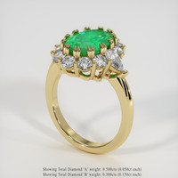 1.42 Ct. Emerald Ring, 18K Yellow Gold 2