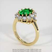 2.31 Ct. Emerald Ring, 18K Yellow Gold 2