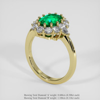 3.00 Ct. Emerald Ring, 18K Yellow Gold 2