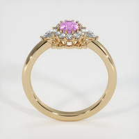 0.51 Ct. Pink Sapphire Ring, 18K Yellow Gold 3