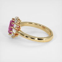 3.10 Ct. Purplish Pink Sapphire Ring, 18K Yellow Gold 4