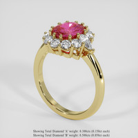 2.02 Ct. Padparadscha Sapphire Ring, 18K Yellow Gold 2