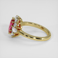 2.02 Ct. Padparadscha Sapphire Ring, 18K Yellow Gold 4