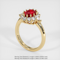 1.97 Ct. Ruby Ring, 18K Yellow Gold 2