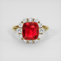 5.04 Ct. Ruby Ring, 18K Yellow Gold 1