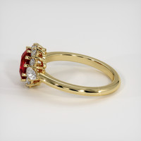 1.03 Ct. Ruby Ring, 18K Yellow Gold 4