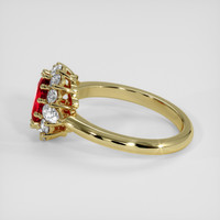 1.24 Ct. Ruby Ring, 18K Yellow Gold 4