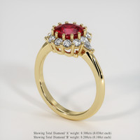 2.03 Ct. Ruby Ring, 18K Yellow Gold 2