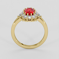 2.42 Ct. Ruby Ring, 18K Yellow Gold 3