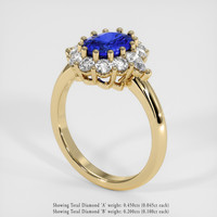 1.53 Ct. Sapphire Ring, 18K Yellow Gold 2