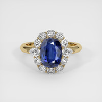 3.08 Ct. Sapphire Ring, 18K Yellow Gold 1