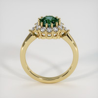 2.22 Ct. Bluish Green Sapphire Ring, 18K Yellow Gold 3