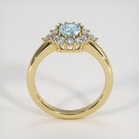 1.21 Ct. Greyish Blue Sapphire Ring, 18K Yellow Gold 3