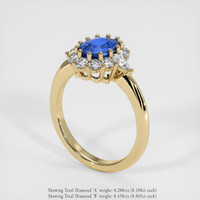 1.59 Ct. Blue Sapphire Ring, 18K Yellow Gold 2