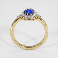 0.77 Ct. Blue Sapphire Ring, 18K Yellow Gold 3
