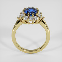 3.40 Ct. Blue Sapphire Ring, 18K Yellow Gold 3