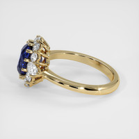 2.74 Ct. Blue Sapphire Ring, 18K Yellow Gold 4