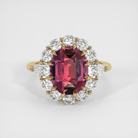 4.76 Ct. Bi Color Sapphire Ring, 18K Yellow Gold 1