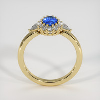 0.45 Ct. Blue Sapphire Ring, 18K Yellow Gold 3