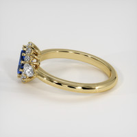 0.45 Ct. Blue Sapphire Ring, 18K Yellow Gold 4