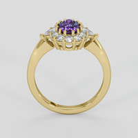 1.32 Ct. Purple Sapphire Ring, 18K Yellow Gold 3