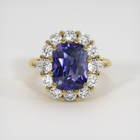 4.44 Ct. Color Change Sapphire Ring, 18K Yellow Gold 1
