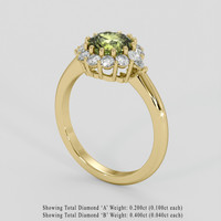 2.58 Ct. Greenish Yellow Sapphire Ring, 18K Yellow Gold 2