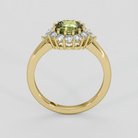 2.58 Ct. Greenish Yellow Sapphire Ring, 18K Yellow Gold 3