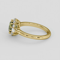 2.58 Ct. Greenish Yellow Sapphire Ring, 18K Yellow Gold 4
