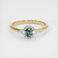 0.45 Ct. Sapphire Ring, 18K Yellow Gold 1